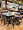 Ортлер 180 +40 +40*90 см темная ешница керамика на стекле, ножки металл (черный) для кафе, ресторана 2235347