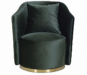 Товар Вращающееся кресло Verona велюровое зеленое/золото добавлен в корзину