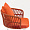 Ибица плетеный оранжевый ножки металл белые подушка оранжевая для кафе, ресторана, дома, кухни 2236979