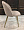 Париж бежево-серая ткань с вертикальной прострочкой (снаружи и внутри) ножки под золото для кафе, ре 2080215