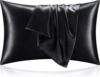 Pillow Case 100% Silk Sexy Black