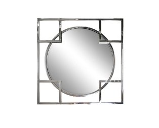 Зеркало квадратное в металл. раме цвет хром 83*83см KFE1120
