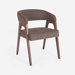 Берн коричнево-серая ткань, массив бука (цвет орех) для кафе, ресторана, дома, кухни