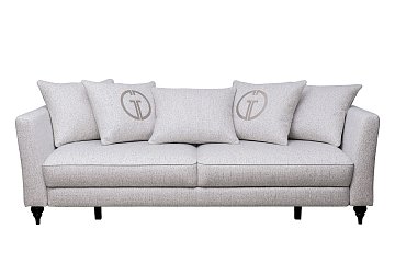 Диван Sorrento(K) 230M трехм.раск c кантом,рогожка св.беж Santo1902-SECRU+Nev83 