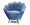 Кресло Even голубое 1229375