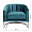 Кресло Benson на металлическом каркасе сине-зеленое 1228213