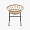 Менорка плетеный бежевый ножки металл черные для кафе, ресторана, дома, кухни 2209045