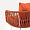 Ибица плетеный оранжевый ножки металл белые подушка оранжевая для кафе, ресторана, дома, кухни 2236978