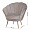 Кресло Vendel велюровое бежевое 1237384