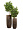 Кашпо TREEZ Effectory Metal Высокий округлый конус Rough с золотой патиной в-72, д-31 см 2879549