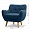 Дизайнерское кресло Oloff синее 1236124