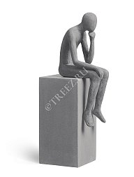 Скульптура Treez Человек сидит задумчиво Дымчато-серый песок