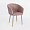 Гарда пыльно-розовый бархат ножки золото для кафе, ресторана, дома, кухни 2111963