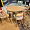 Cтол раздвижной Стокгольм круглый 110-140 см массив дуба тон натуральный для кафе, ресторана, дома,  2129474