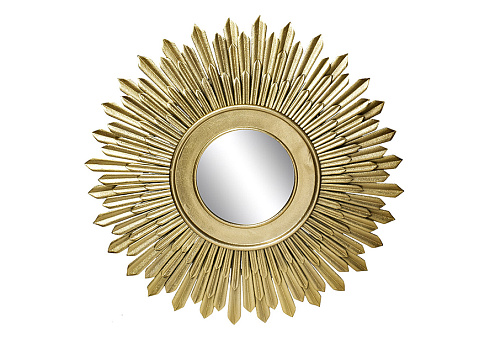 Зеркало декоративное "Солнце" цвет золото d70см 94PR-21904