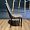 Люцерн серый бархат вертикальная прострочка ножки черные для кафе, ресторана, дома, кухни 2110803