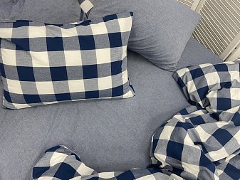 Uni-Sheet Washed Cotton Blue Denim H-0 (без резинки)