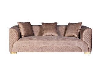 Диван Bern трехместный, велюр бежевый 102AN-DIV-9173-BEG