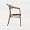 Сен-Дени плетеный черно-белый ножки светло-коричневые под бамбук для кафе, ресторана, дома, кухни 2224679