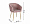 Гарда пыльно-розовый бархат ножки золото для кафе, ресторана, дома, кухни 2095972
