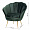 Кресло Vendel велюровое зеленое 1237428