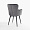Пьемонт вращающийся серый бархат ножки черные для кафе, ресторана, дома, кухни 2081378