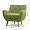 Дизайнерское кресло Oloff зеленое 1236634