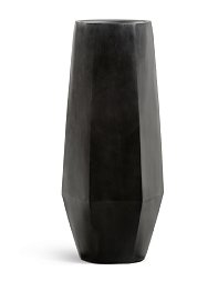 Кашпо TREEZ Effectory Crystal Высокий многогранник Антрацит в-75, д-38х32 см 1/1