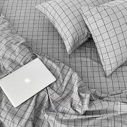 Topper Sheet-Case Washed Cotton Grey Denim Square H-15