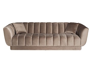 Диван трехместный велюр серый ZW-81103 GRE