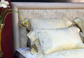 Pillow Case Lux Double Face Jacquard Modal Vineyard Cream 5/4/ / Flange Modal Creme