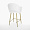 Стул Белладжио белый экомех ножки золото для кафе, ресторана, дома, кухни 1926293