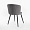Неаполь серый бархат с вертикальной прострочкой ножки черные для кафе, ресторана, дома, кухни 1892094