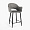 Стул Белладжио серый бархат ножки черные для кафе, ресторана, дома, кухни 1511927