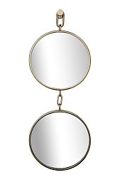Зеркало на подвесе двойное рама металл. цвет золото d35см 79MAL-9231-86G