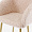 Стул Гарда бежевый экомех ножки золото для кафе, ресторана, дома, кухни 2210229