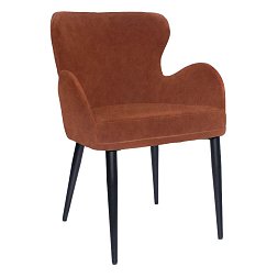 Морган светло-коричневая экокожа ножки черные для кафе, ресторана, дома, кухни