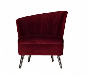Кресло Benson велюровое бордовое (левое)