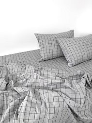 Uni sheet washed cotton grey denim square bez rezinki