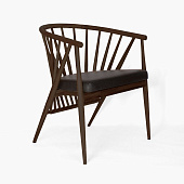 Товар Монтепульчано черная натуральная кожа дуб (тон американский орех нью) для кафе, ресторана, дома, кух добавлен в корзину