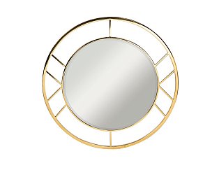 Зеркало круглое в металл. раме цвет золото d91,5см KFG082