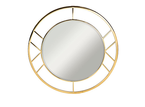 Зеркало круглое в металл. раме цвет золото d91,5см KFG082