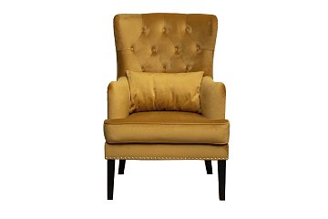 Кресло Rimini велюр горчичный Colton 022-ORANG  с подушкой