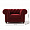 Кресло Chester красное 1229126