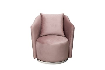 Кресло Verona вращающееся, велюр розовый Colt 007-ROS/хром 