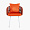 Ибица плетеный оранжевый ножки металл белые подушка оранжевая для кафе, ресторана, дома, кухни 2224838