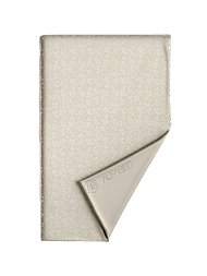 Topper sheet case lux jacquard cotton taupe tree leaves h 15