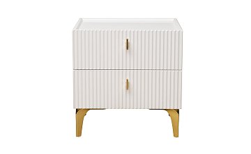 Тумбочка прикроватная Дориа(Doria) белая GD-00003