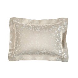 Pillow Case Lux Jacquard Cotton Taupe Tree Leaves 7