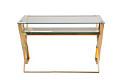 Товар 910 Стол письменный стекло прозр/золото  добавлен в корзину
